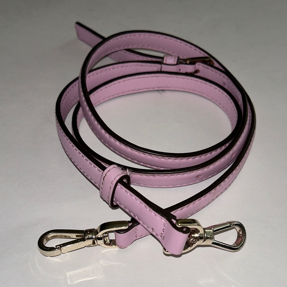 Kate Spade Pink strap replacement with Silver Hardware.length =44” adjustable. - Picture 1 of 4